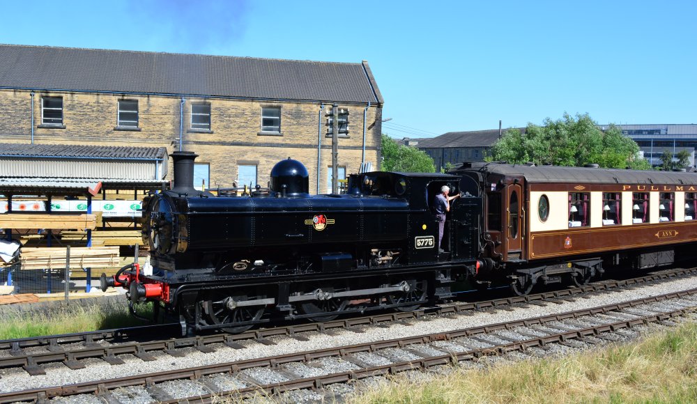 GWR Class 5700 tank engine 7714 masquerading as 5775 Keighley & Worth Valley Railway, 50th Anniversary gala week in June 2018