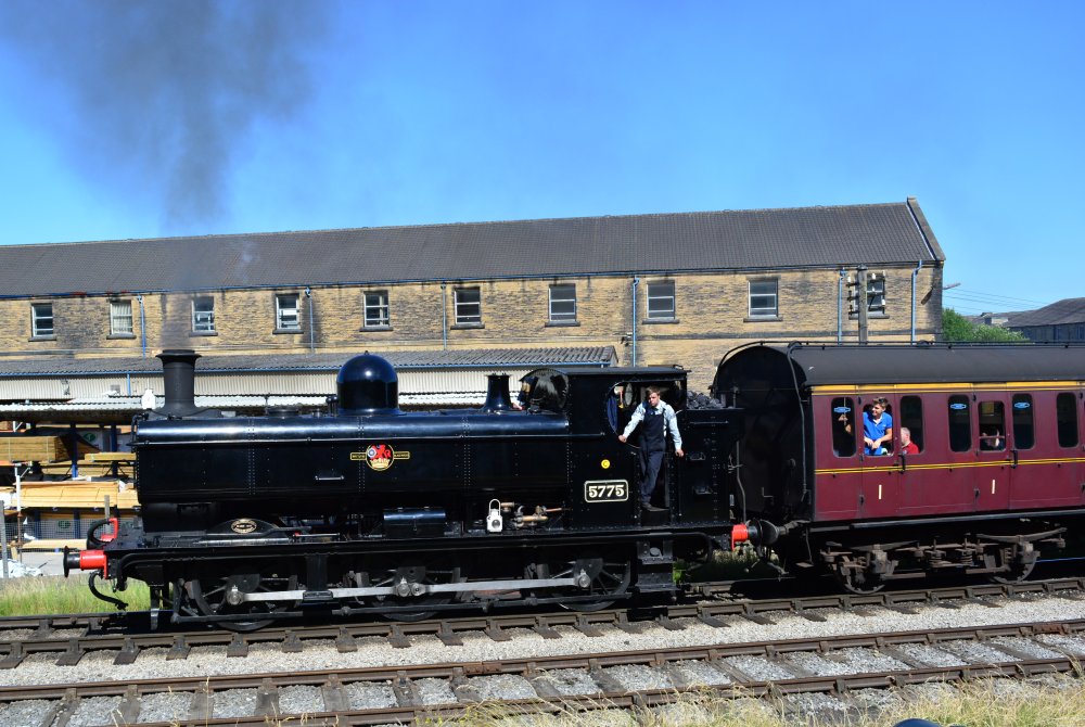 GWR Class 5700 tank engine 7714 masquerading as 5775 Keighley & Worth Valley Railway, 50th Anniversary gala week in June 2018