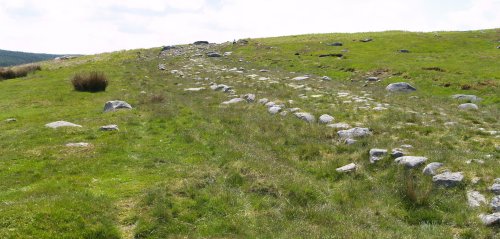On Wheeldale Moor the Roman Road heads downhill to the junction of two river-streams.