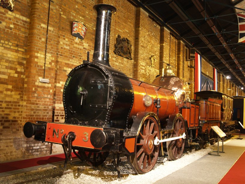 National Railway Museum York Furness Railway engine No 3 COPPERNOB was built by Bury, Curtis & Kennedy, Liverpool, Merseyside in 1846 and worked in the mining and heavy industries around Barrow in North-west England, York NRM