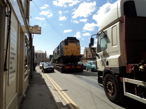 Class 31 diesel locomotive 31206, Wirksworth station yard, Ecclesbourne Valley Railway