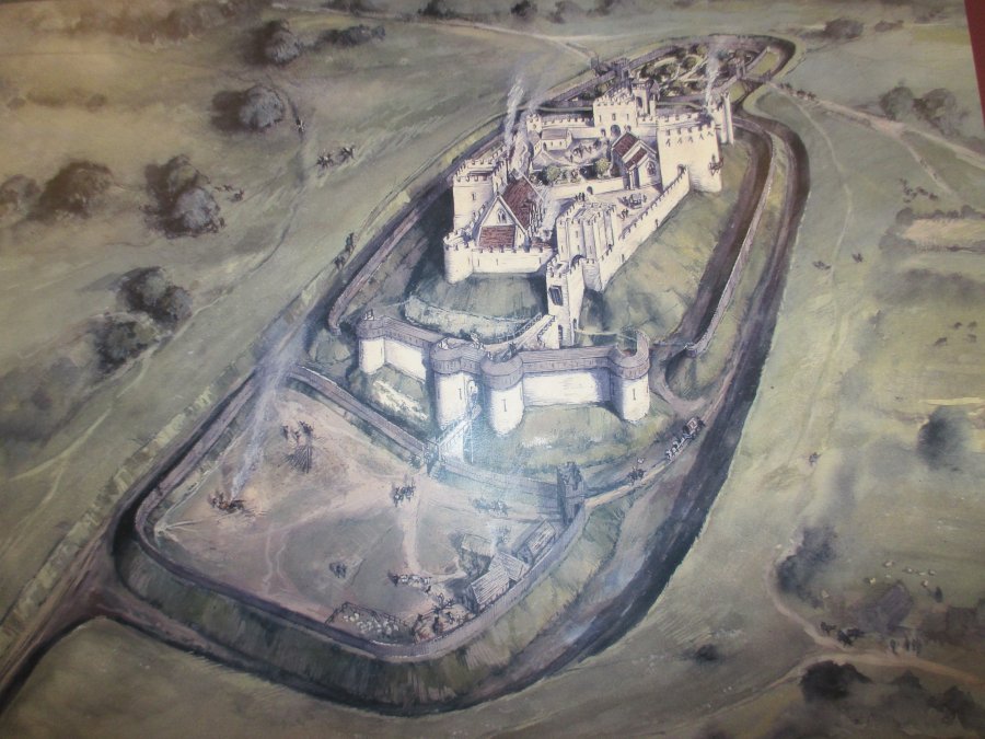 Scale model of Helmsley Castle, North Yorkshire