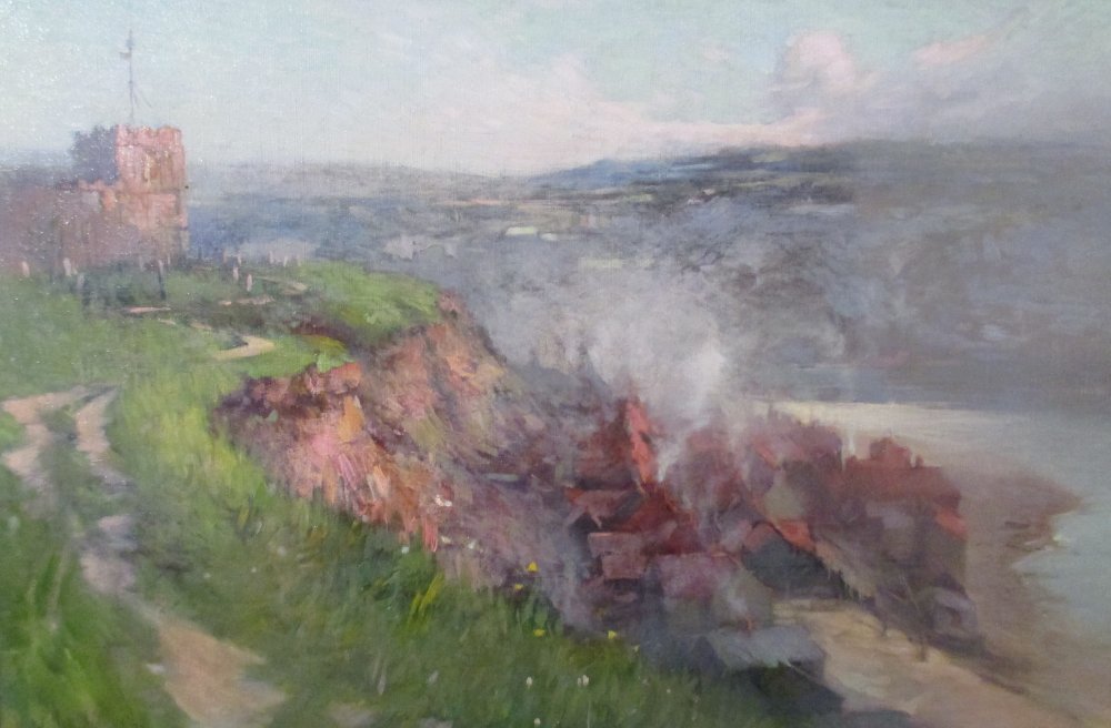 Near St. Mary's Church, Whitby painting by William Llewellyn Art Gallery Ryedale Folk Museum