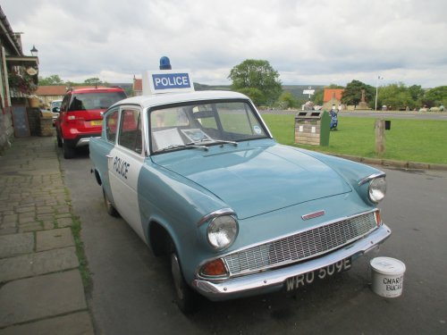 Goathland ford anglia police car used in Heartbeat
