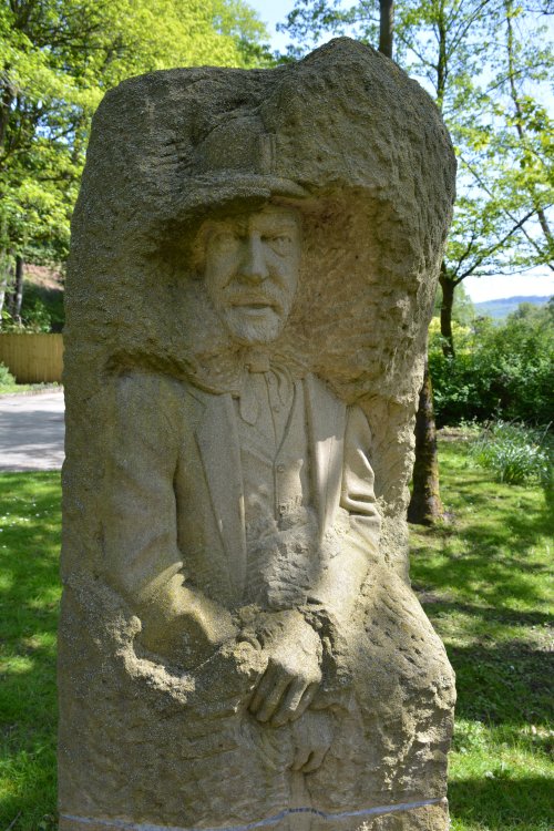  'Pillars Past' art project by Joseph Hayton Pateley Bridge circular walk via Glasshouses & River Nidd