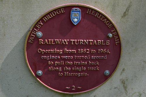 station turntable Pateley Bridge circular walk via Glasshouses & River Nidd