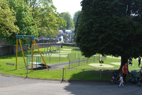children's play area Pateley Bridge circular walk via Glasshouses & River Nidd