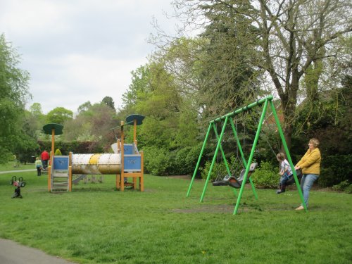 children's play area in Knighton Village, Leicester