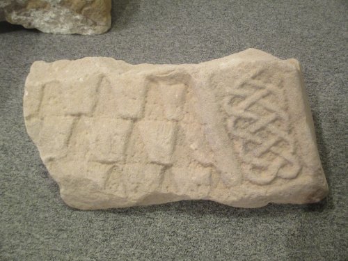 Anglo Saxon stone carvings St Oswald's Church, Lythe, North Yorkshire