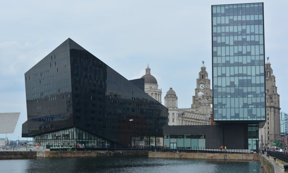 Canning Dock and the buildings of the Mann Island development