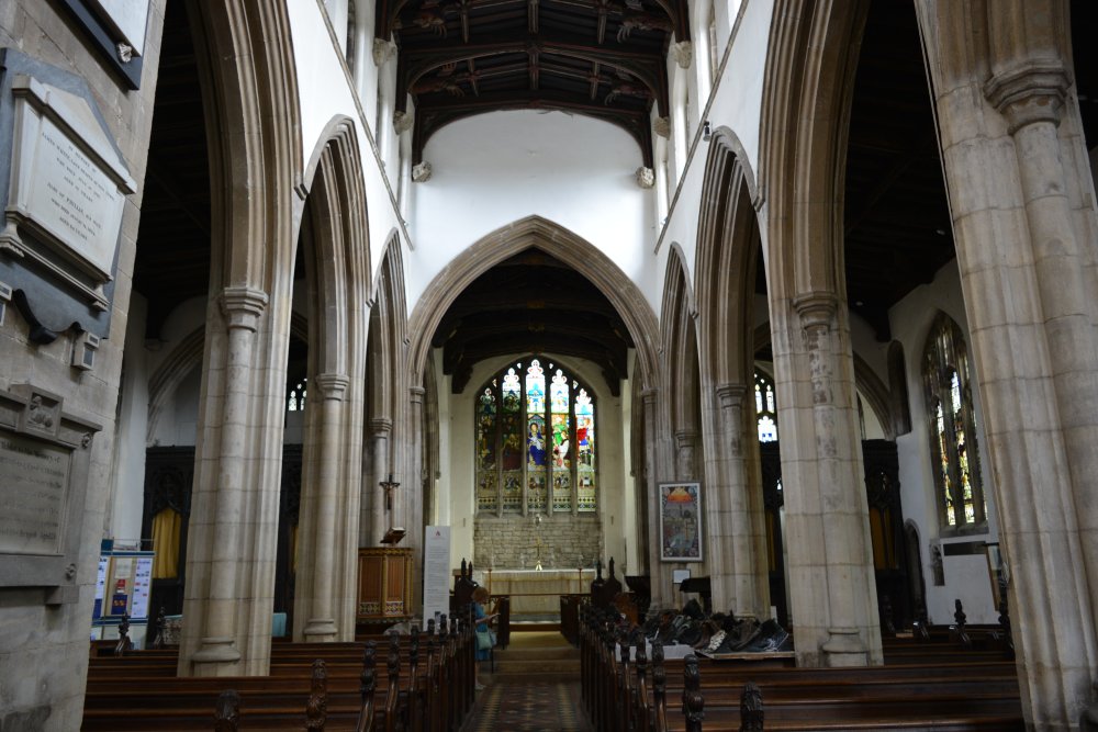 nave and chancel of St John the Baptist's Church Stamford, Lincolnshire