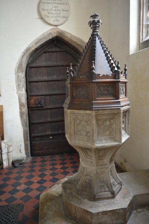 The font of St John the Baptist Church Stamford, Lincolnshire