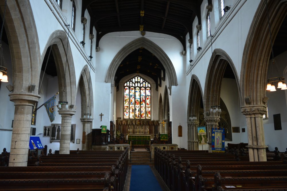 nave, chancel and altar of All Saints Church Stamford, Lincolnshire
