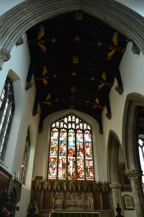 Chancel, altar and east window of All Saints Church Stamford, Lincolnshire