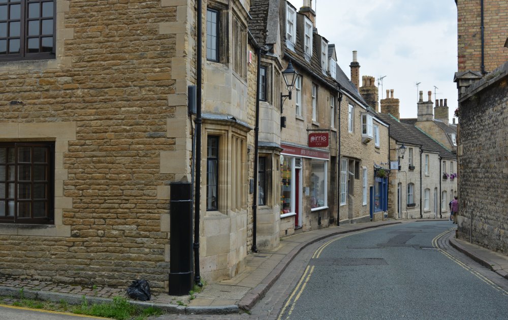 attractive rows of houses in Maiden Lane Stamford, Lincolnshire