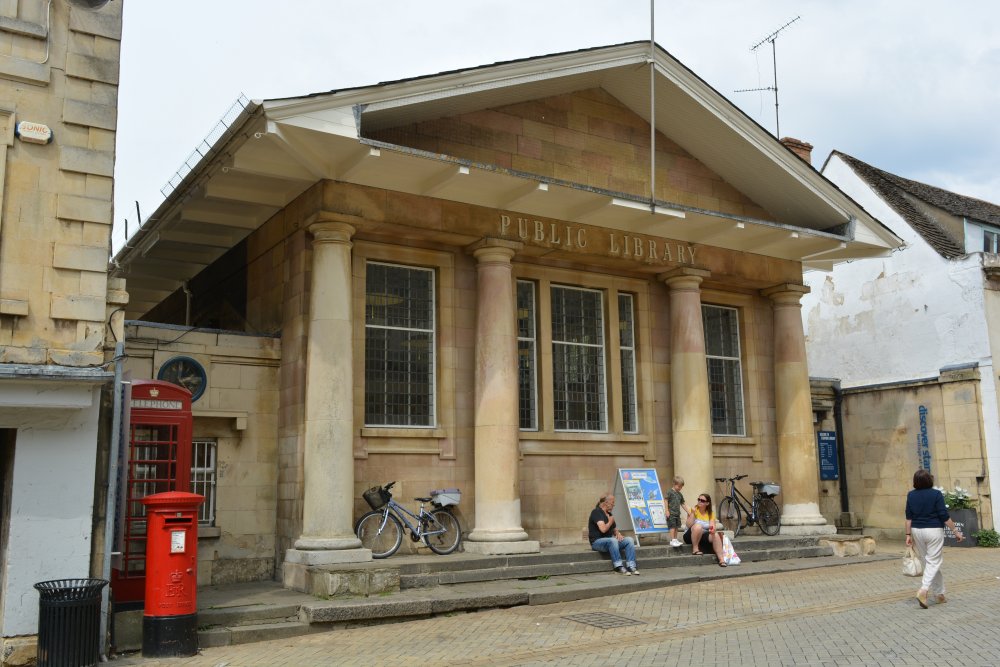 19th century Public Library building in High Street Stamford, Lincolnshire