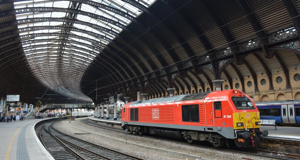 Class 67 diesel locomotive 67004, York station