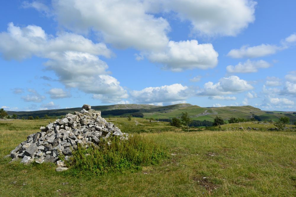 cairn of Giggleswick Schoolboys Tower Giggleswick School circular walk, Yorkshire Dales
