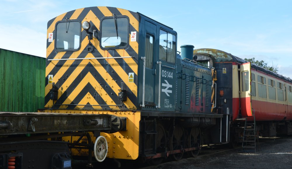 Class 03 diesel shunter locomotive 03144 Wensleydale Railway Leeming Bar