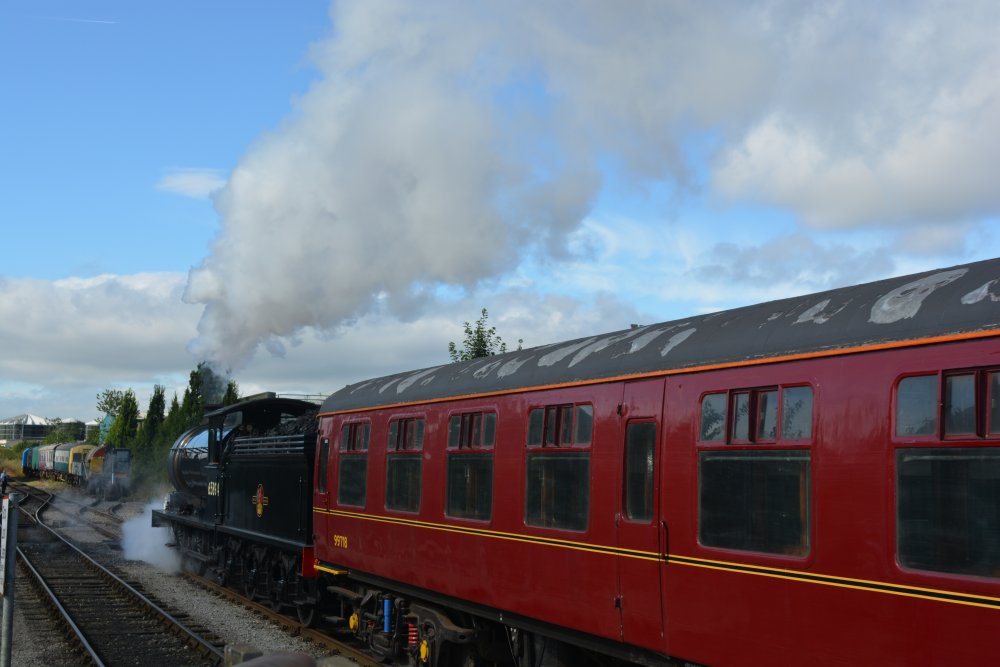 J27 65894 LNER 5894 P3 NER 2392 Worsdell steam locomotive, shunting at Leeming Bar