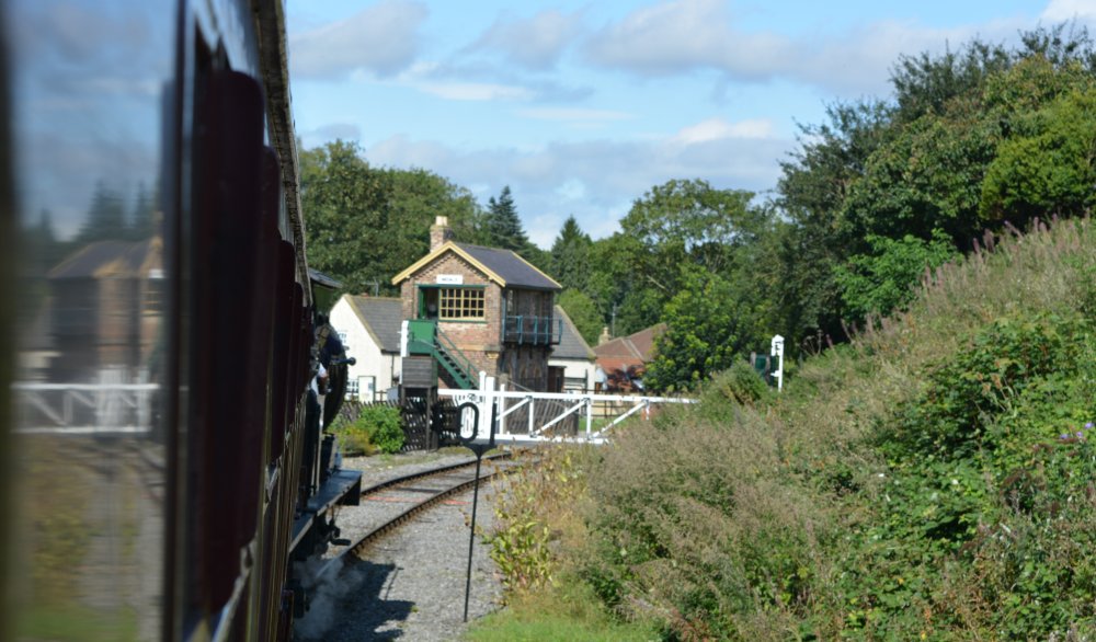 level crossing Bedale Wensleydale Railway, North Yorkshire