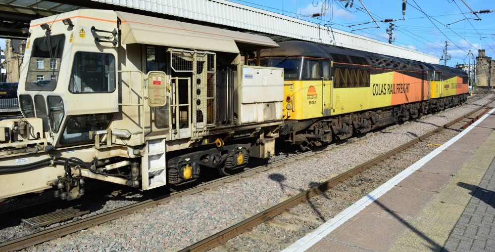 Network Rail track laying train