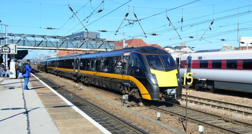 Grand Central Class 180 DMU unit 180112 at Doncaster