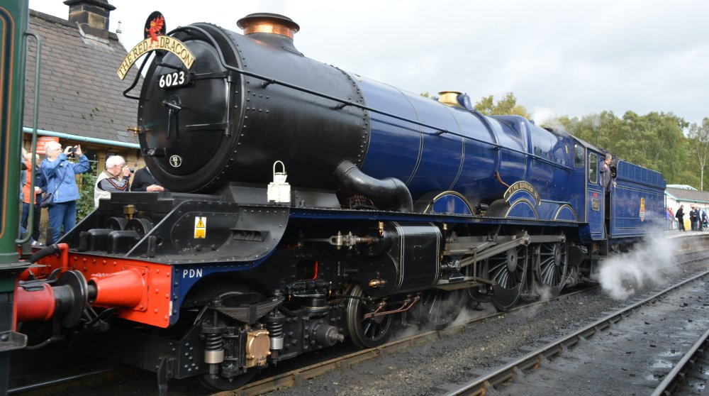 Portrait of 6023 King Edward II GWR 6000  King Class 4-6-0 steam locomotive