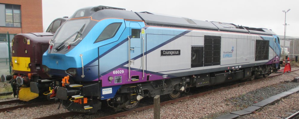 Class 68 diesel locomotive 68029 Courageous (York Station, Nov 2019)
