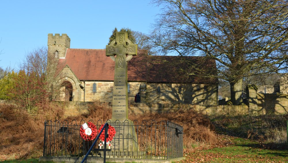 St James's Church and War Memorial, Autumn, November 2019