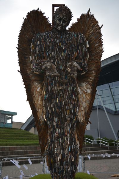 Knife Angel sculpture by the Sage, Gateshead above the River Tyne