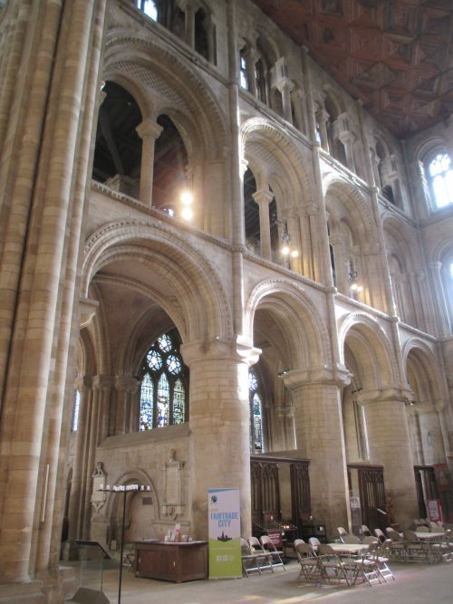 eastern arcades of the south transept of Peterborough Cathedral