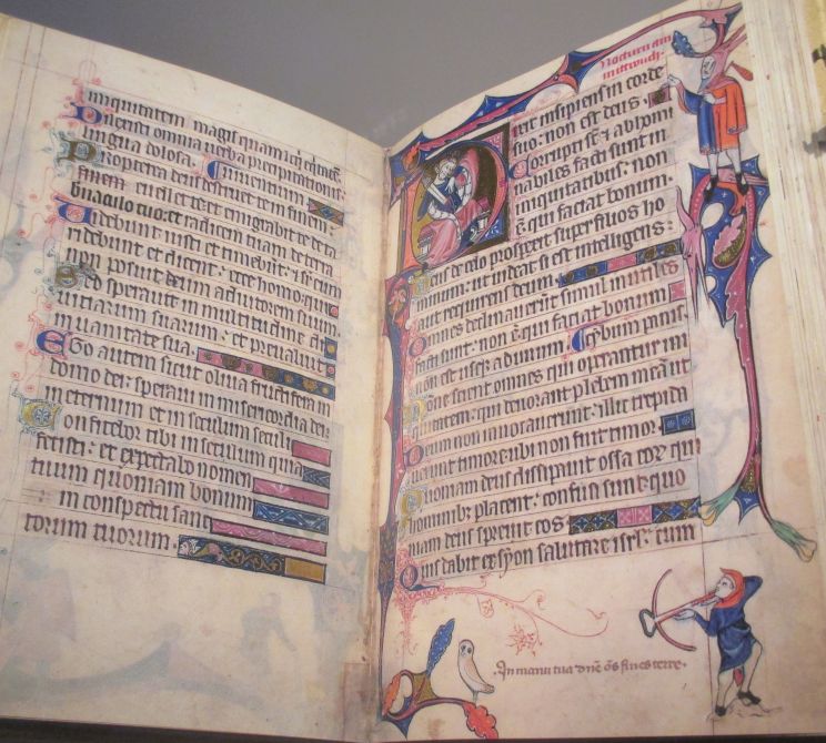 copy of a beautifully illustrated copy of a medieval manuscript known as the Ramsey Psalter.
