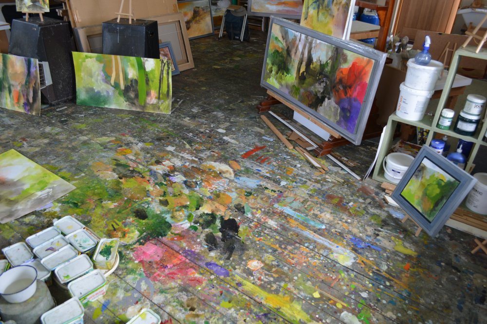 2020 studio work by the landscape artist Peter M Hicks, Danby, North Yorkshire, England