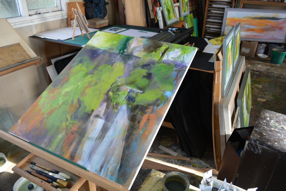 2020 studio work by the landscape artist Peter M Hicks, Danby, North Yorkshire, England