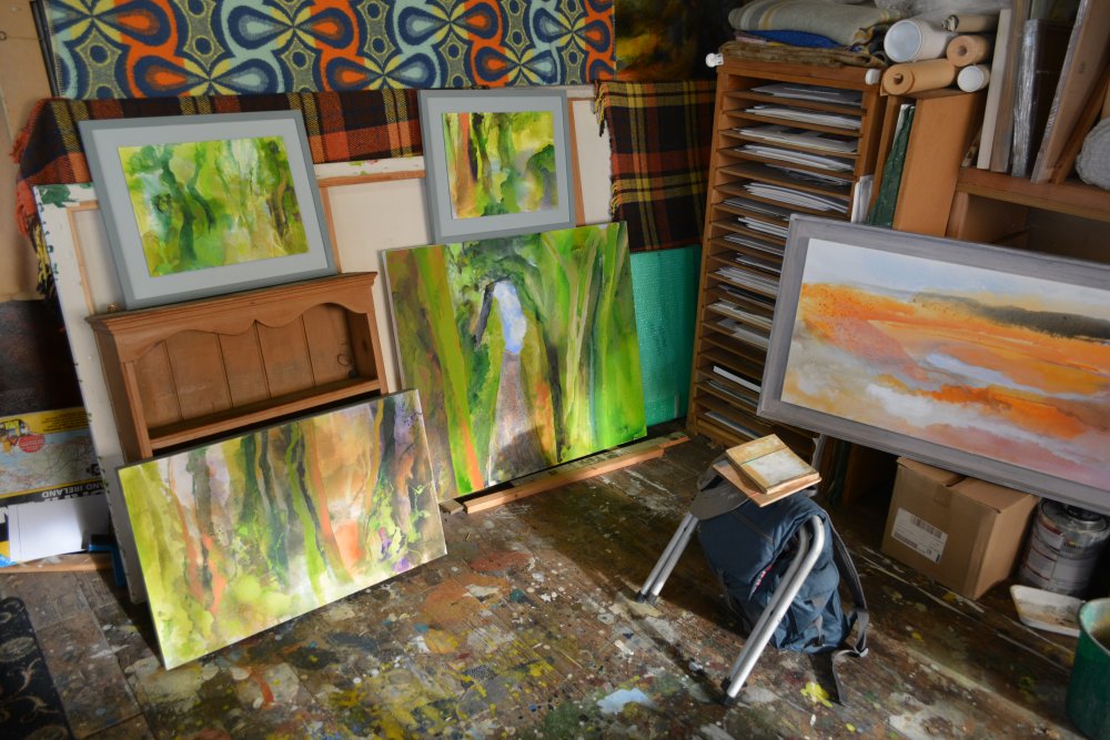 2020 studio work by the landscape artist Peter M Hicks, Danby, North Yorkshire, England