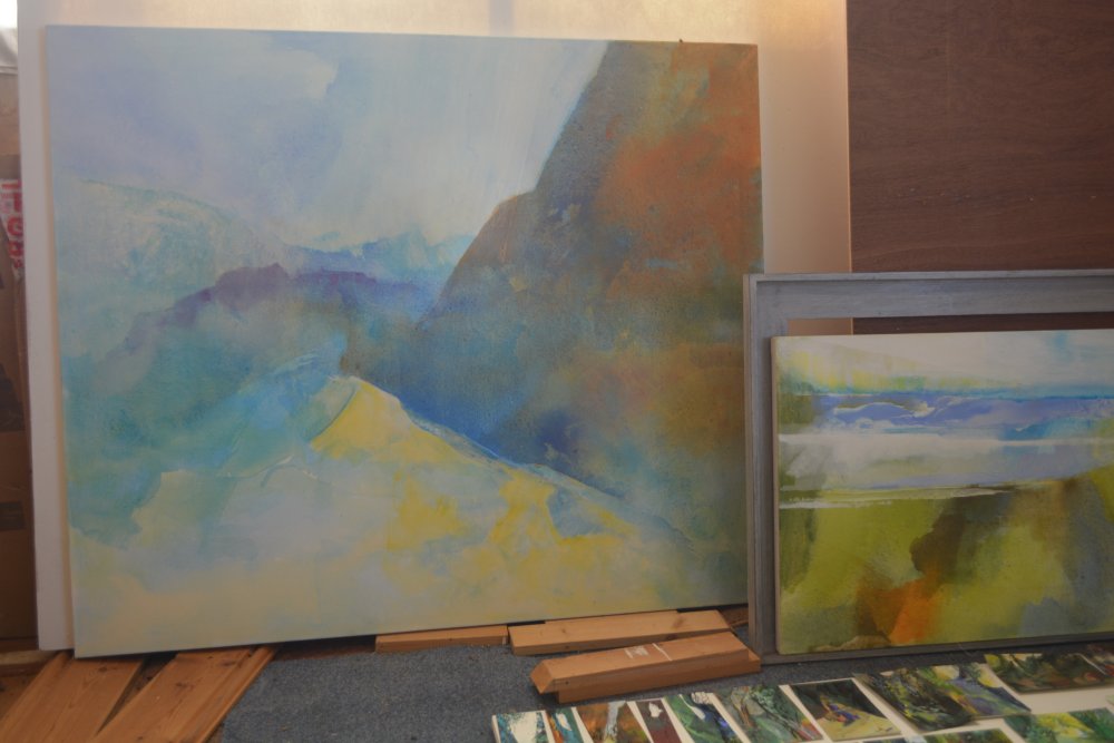 2020 studio work by the landscape artist Peter M Hicks, Danby, North Yorkshire, England