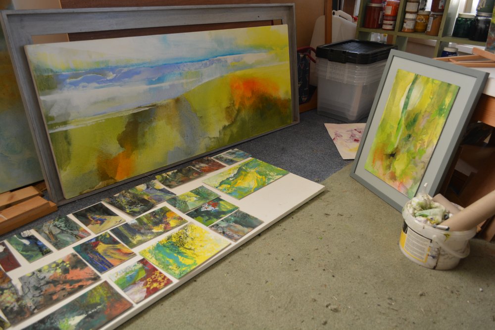 2020 studio work by the landscape artist Peter M Hicks, Danby, North Yorkshire, England