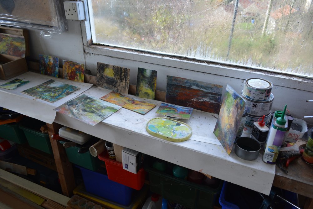 2020 studio work by the landscape artist Peter M Hicks, Danby, North Yorkshire, England