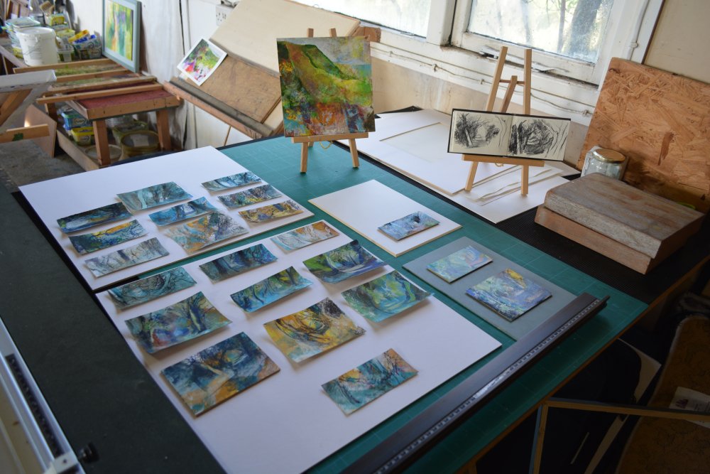 2020 studio work by the landscape artist Peter M Hicks, Danby, North Yorkshire, England