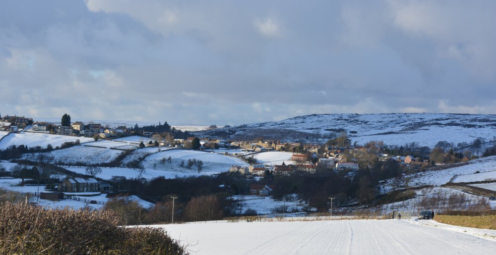 Castleton on the ridge road to Blakey, Winter 2021, North Yorkshire, England
