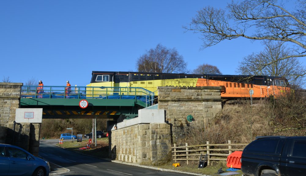 New Network Rail built railway bridge at Castleton Moor station 2018 bottom of Langburn�s Bank close to Castleton Moor Moor station on the Esk Valley Line North Yorkshire