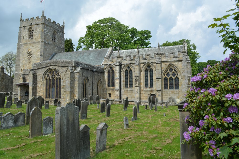 Church of St Romald - south transept on the left circular walk Cotherstone Romaldkirk River Tees Co. Durham, England
