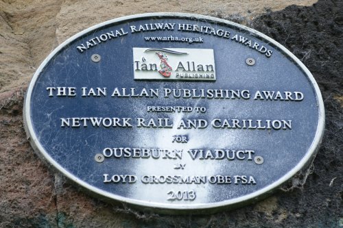 National Railway Heritage Awards, The Ian Allen Publishing Award. Presented to Network Rail and Carillion for Ouseburn Viaduct Lord Grossman OBE FSA2013 on the Ouseburn Viaduct