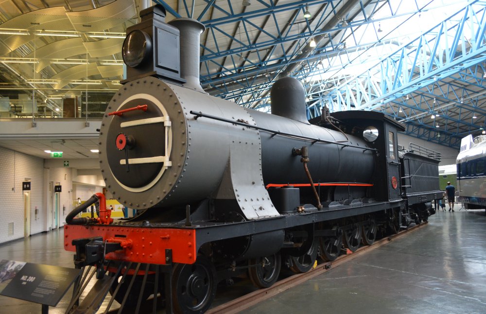 South African steam locomotive no. 390 built in Great Britain built at Sharp, Stewart and Company in Glasgow in 1896 to haul trains of products to the ports of South Africa for export