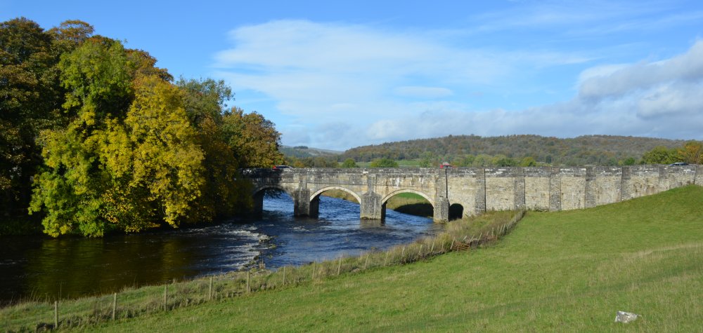 Circular walk through Grass Wood and River Wharfe from Grassington, Wharfedale, North Yorkshire Dales National Park, England