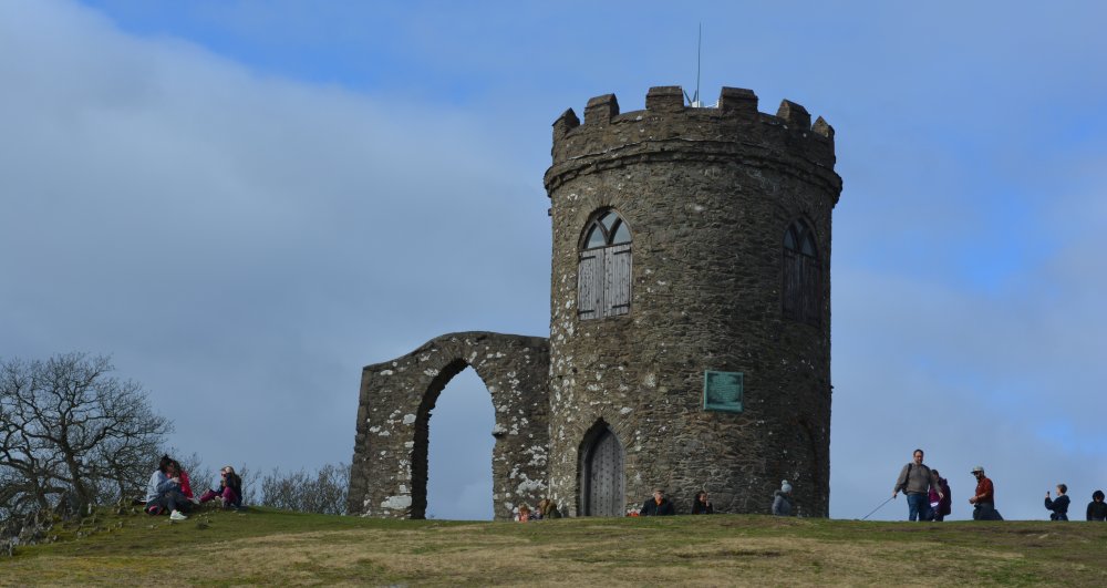 Folly of 'Old John' on top of the highest hill, built by the Greys in 1784,  altered to look like a beer tankard handle mirroring John's liking of ale in Bradgate Park, Leicester
