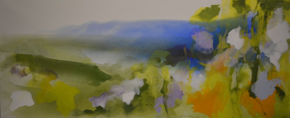 Garden by the Sea (132 x 63.5 cm Acrylic) painting by artist Peter M Hicks