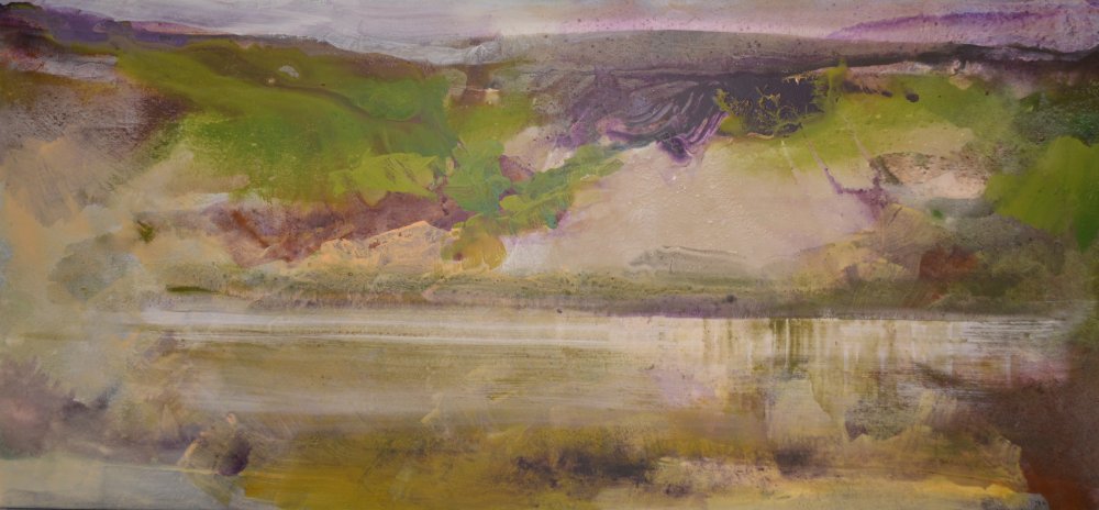 High Tarn - Winter (160 x 78 cm Acrylic) painting by artist Peter M Hicks