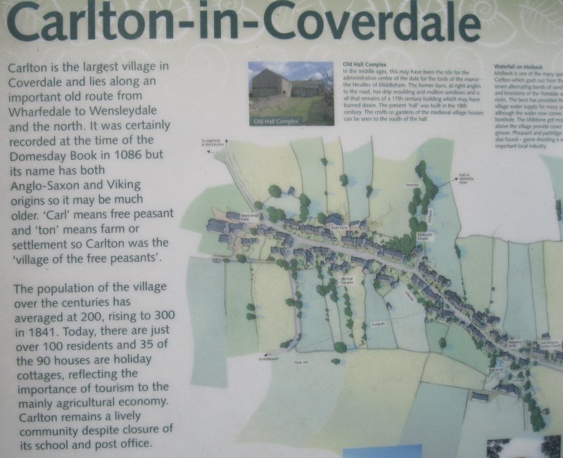 History of Carlton-in-Coverdale Circular walk from Carlton in Coverdale